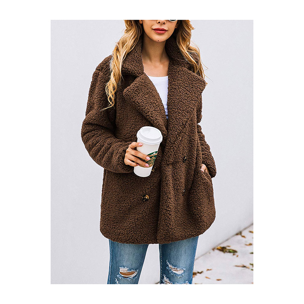 prettygarden women's fashion long sleeve lapel zip up faux shearling shaggy oversized coat jacket with pockets warm winter